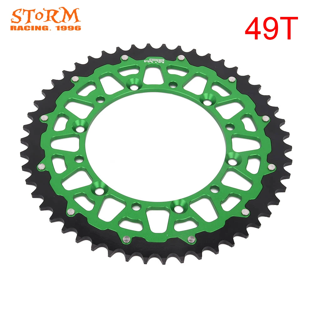 42, 44, 46, 47, 48, 49, 50, 51, 52, модель Т зубы мотоцикл Сталь Алюминий композитный Задняя звездочка для KAWASAKI KX KLX KDX 125 200 250 300 500