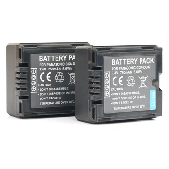 

2PC CGA CGR DU06 DU07 rechargeable Battery Camera batteries for Panasonic CGR-DU06 CGR-DU07 VSB0470 VW-VBD070 VWVBD070