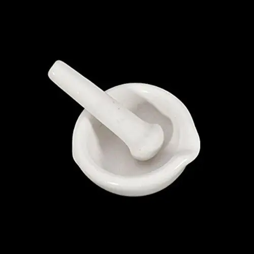 

6ML White Porcelain Mortar and Pestle Mixing Grinding Bowl Set Crusher DIY