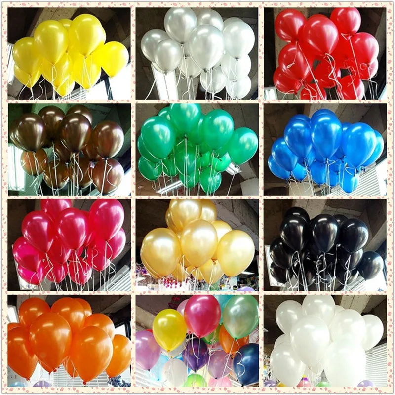 

200pcs Multicolor 10inch Pearl Latex Balloons Wedding Decoration kids happy birthday ballons 1.2g Globos Event & Party Supplies
