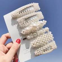 Корейские имитированные жемчужные бусины, заколки для волос для женщин, модные заколки для волос, набор заколок для волос, аксессуары для волос ручной работы