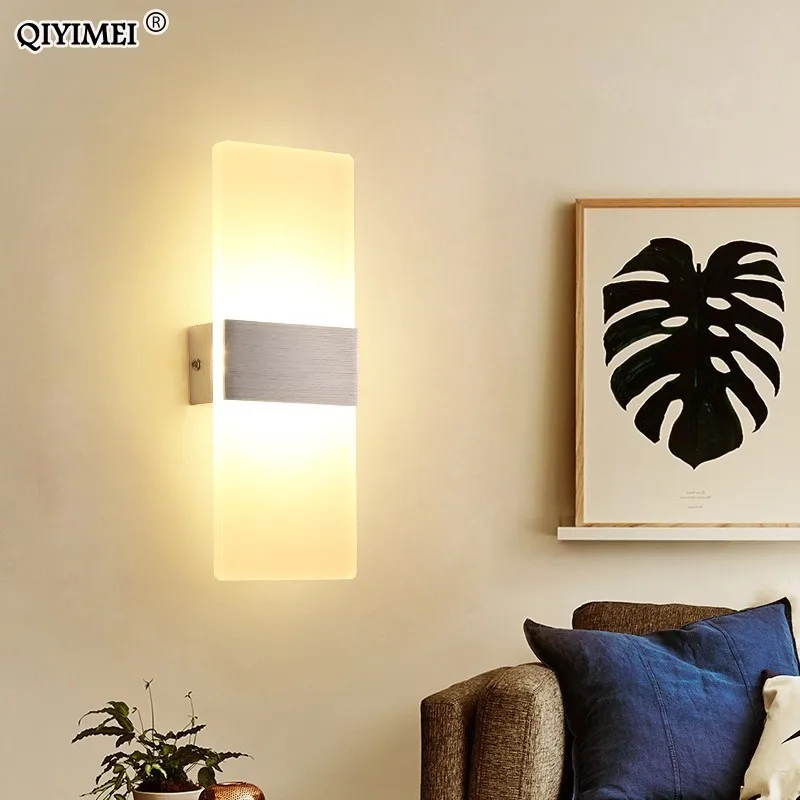 

Modern led acryl wall lamps 110V 220V 5W 7W bedroom bedside light foyer study decoration Sconce