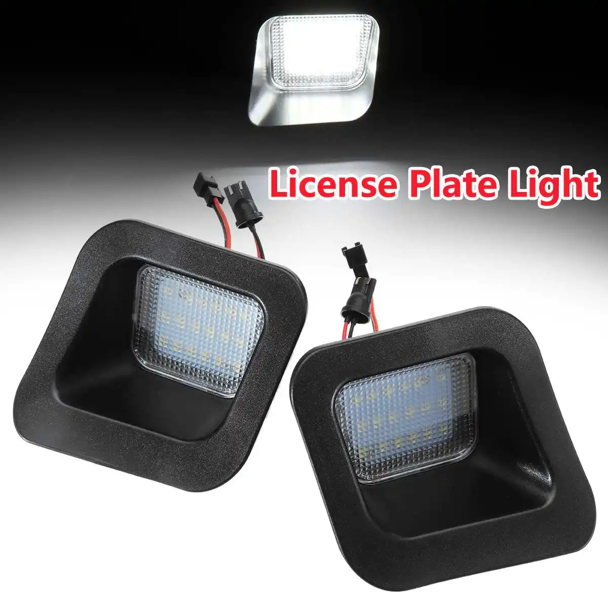 

2x Car License Number Plate Lights LED Auto White Illumination Licence Plate Light for Dodge RAM 1500 2500 3500 2003-2015