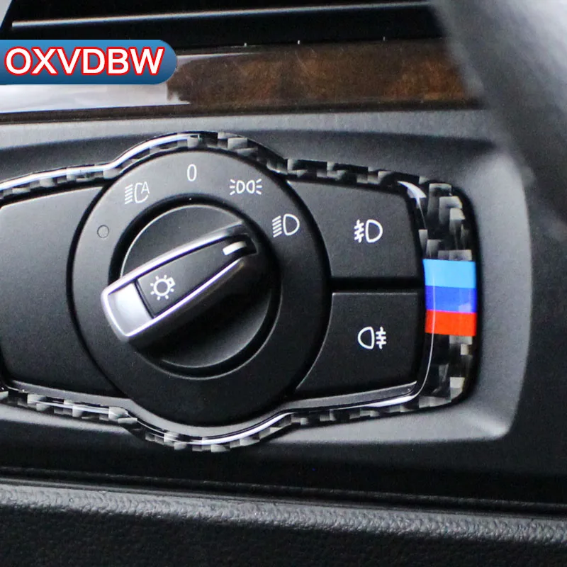 Для bmw E90 E92 автомобильный налобный переключатель из углеродного волокна накладка