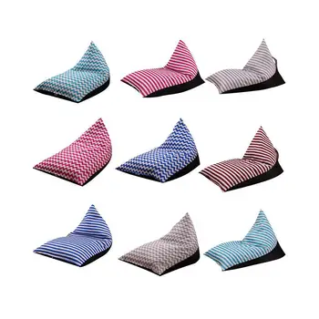 

Adeeing Storage Bean Bag Large Chair Stripe Pouch Chair Sofa Stuffed Toy Storage Bag Back Support