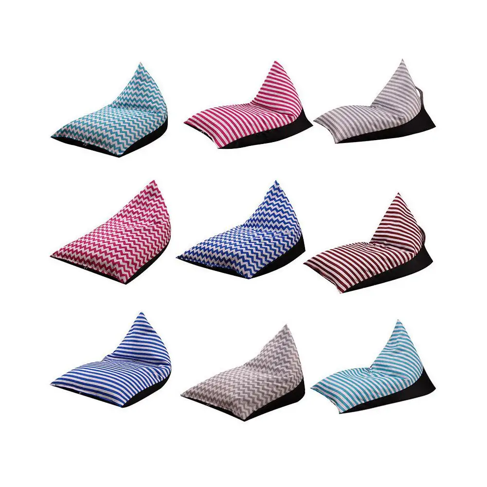 Adeeing Storage Bean Bag Large font b Chair b font Stripe Pouch font b Chair b