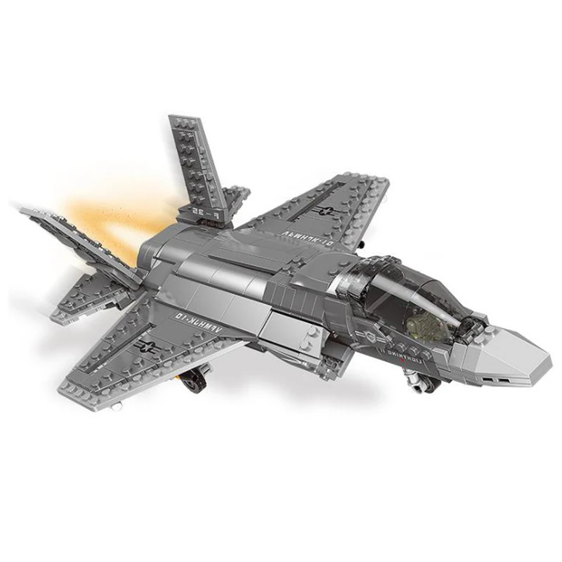 

Arms Military Series The F35 Fighter compatible LegoINGly Building Blocks Bricks 646PCS Helicopter Plane Model Toys For kid Gift