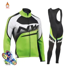 Northwave теплая Зимняя Теплая Флисовая велосипедная одежда NW Мужской трикотажный костюм для езды на велосипеде MTB Одежда комбинезон комплект