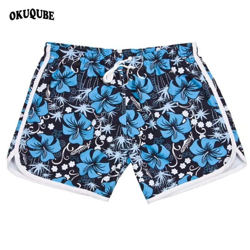 red and blue swim trunks