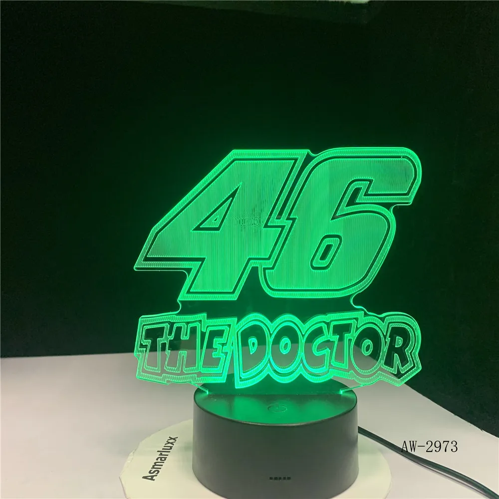 46 The Doctor 3D светодиодный светильник ночник Drop Shipping Hot RGBW Bulb Рождественский