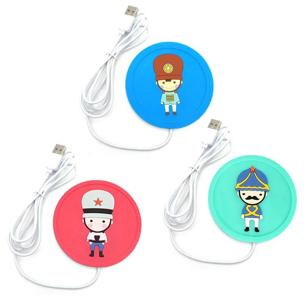 

1pcs New Creative USB Electric Insulation Heating Mats Silicone Cartoon Coffee Tea Round Placemats Office Study Warner Coaster