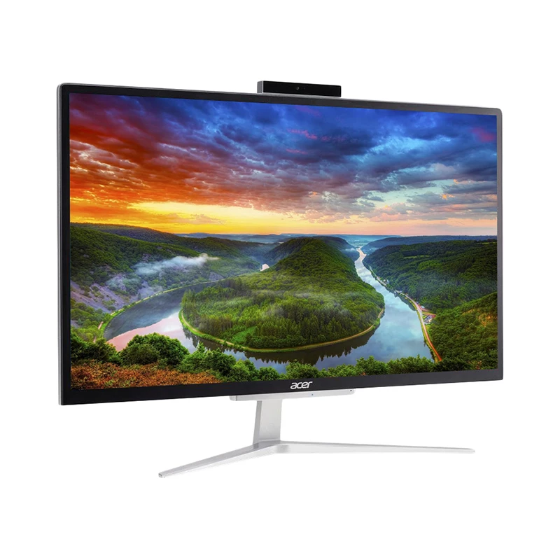 Моноблок Acer Aspire C22 820 21.5&quot/Cel J4005/4Gb/SSD128Gb/UHDG 600/WF/BT/65W/Endl/серебристый/черный