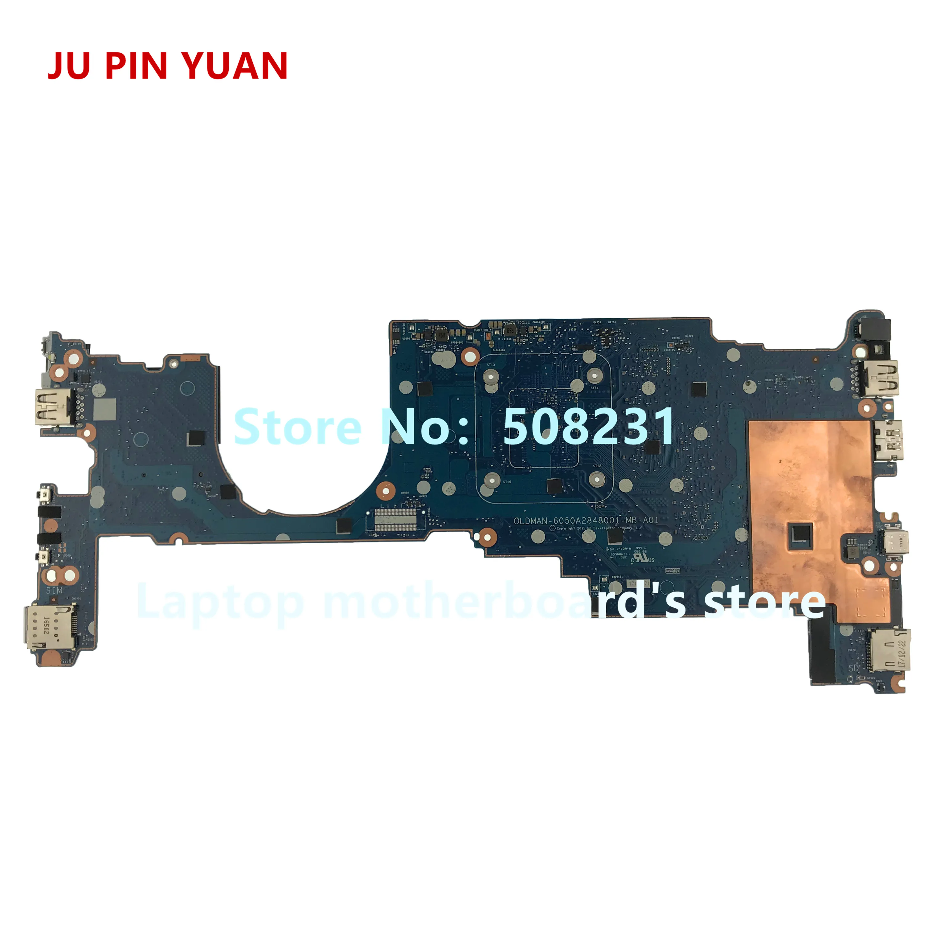 Материнская плата JU PIN YUAN 917922 601OLDMAN 6050A2848001 MB A01 для ноутбука HP EliteBook x360 1030 G2 ПК i5 7200U 8
