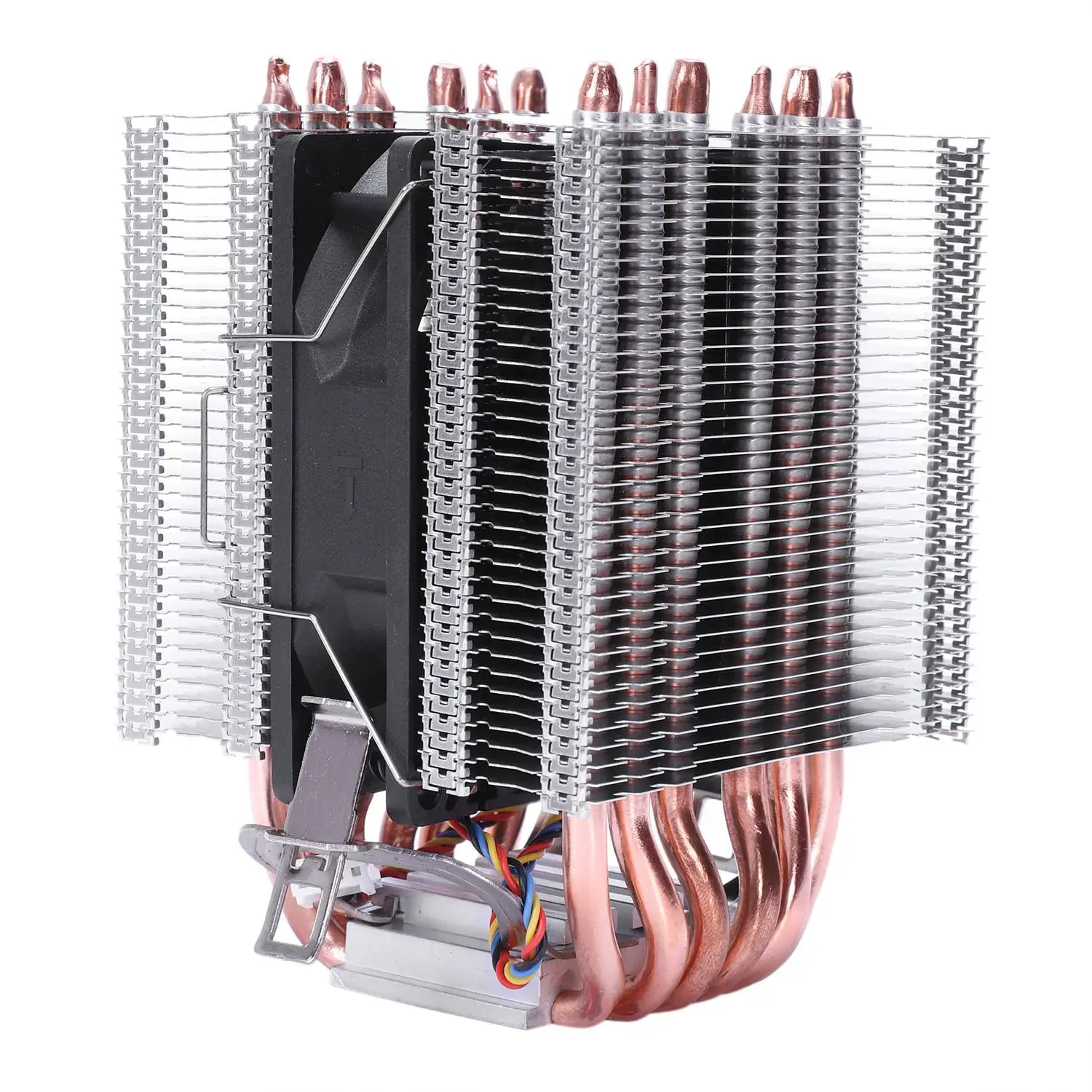 Lanshuo 6 тепловая труба 4 провода без света одиночный вентилятор Cpu вентилятор Радиатор кулер теплоотвод для Intel Lga 1155/1156/1366 охладитель тепла
