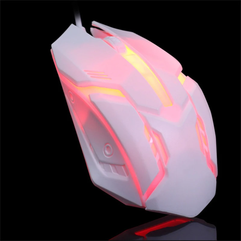 KOOYUTA игровая мышь USB Оптическая Проводная 1600 DPI красочный светильник для ПК