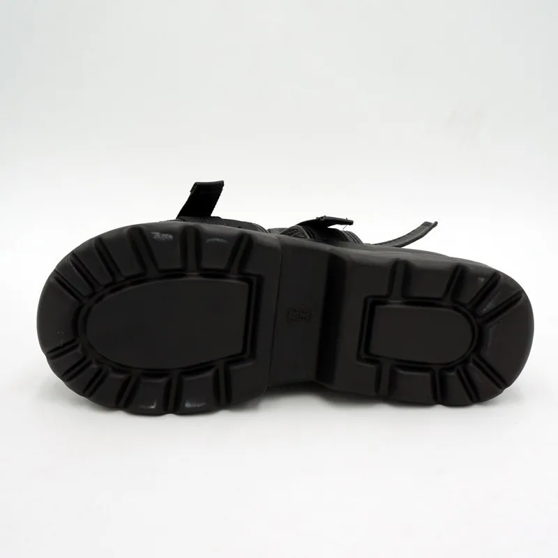 RASMEUP Platform Women's Sandals 2019 Fashion Summer Leather Buckle Women Thick Soled Beach Sandal Casual Chunky Woman Shoes
