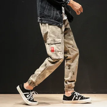 

#2311 Camouflage Pants Men With Side Pockets Joggers Hombre Japanese Streetwear Hip Hop Plus Size 5XL Harem Army Pants Baggy