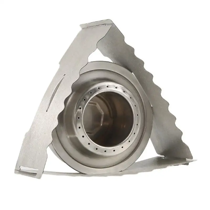 

Outdoor Mini Kitchen Spirit Stove Camping Stainless Steel Furnace Windproof Windshield Picnic Solid Liquid Cooker