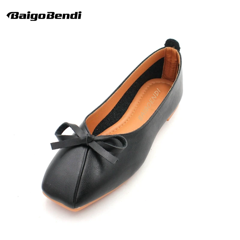 square toe ballet pumps