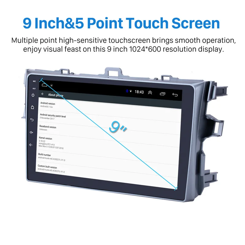 Цена Seicane 9 дюймов Android 8,1 для 2006 2007 2009 2010 2011 2012 Toyota Corolla Автомобильный font b GPS b font мультимедийный плеер Поддержка Радио Зеркало Ссылка
