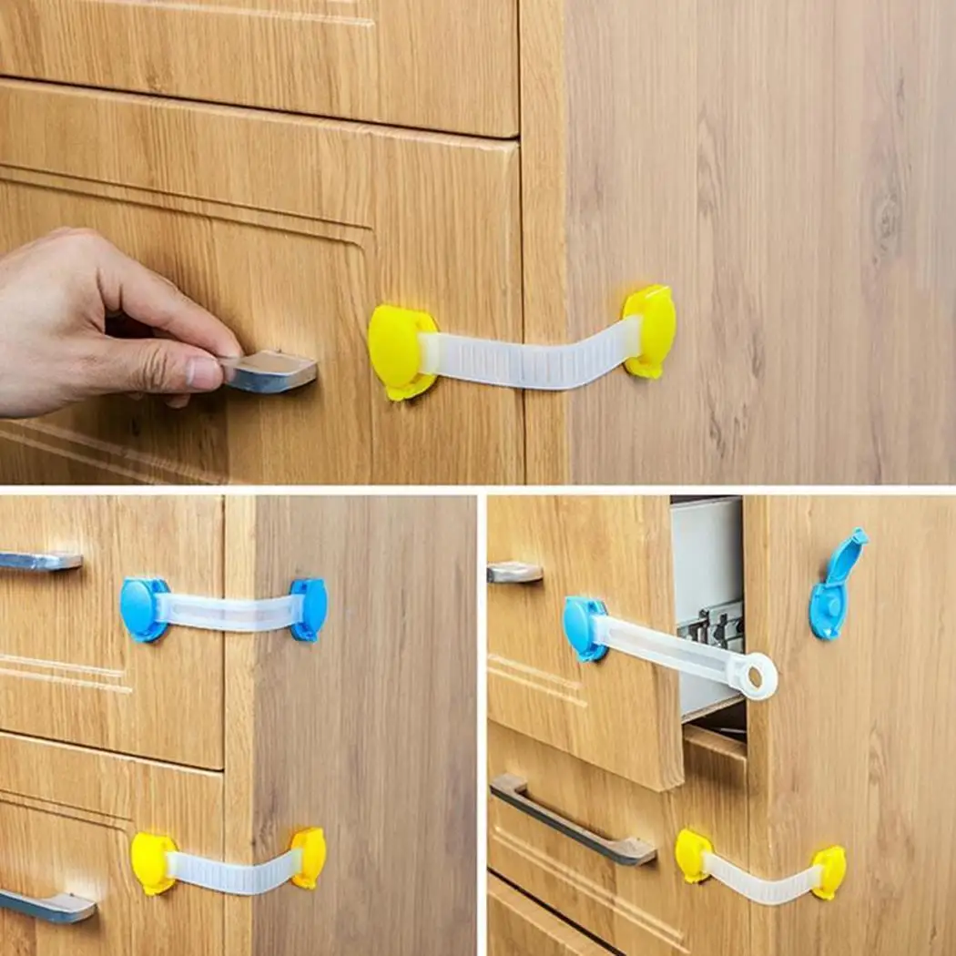 

Kids Baby Safety Door Drawer Cabinet Buckle Strap Casual, Travel, Outdoor, etc Refrigerator Lock Protection