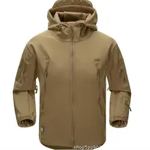 Уличная мягкая куртка из кожи акулы мужская зимняя флисовая водонепроницаемая ветрозащитная Мужская теплая камуфляжная скалолазание