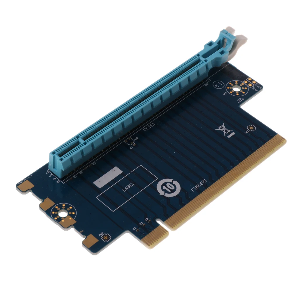 Dovewill PCI Express расширение PCI-E 16X90 градусов адаптер Riser Card конвертер PCIE 16X адаптер карта абсолютно