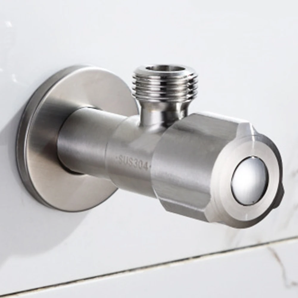 

Cold Hot Water Stop Tap Triangle Valve Control Switch Stainless Steel Bathroom Filling Kitchen #1109