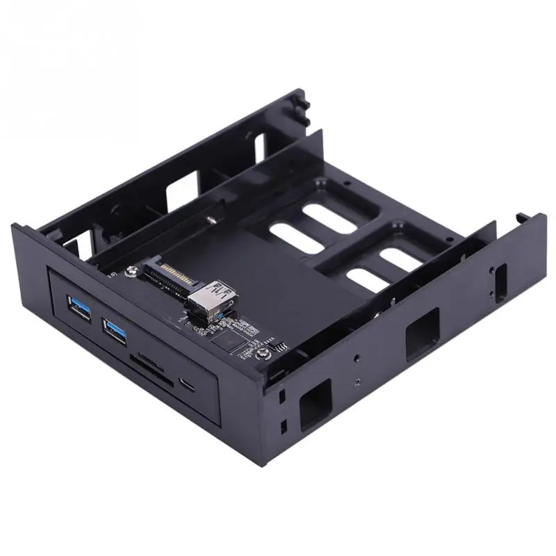 ASHATA USB Front Panel 3.5-inch Expansion Panel,USB3.1//Type C Interface+Dual USB3.0+TF//SD Card Reader 3.5 Optical /&Soft Drive Expansion Panel