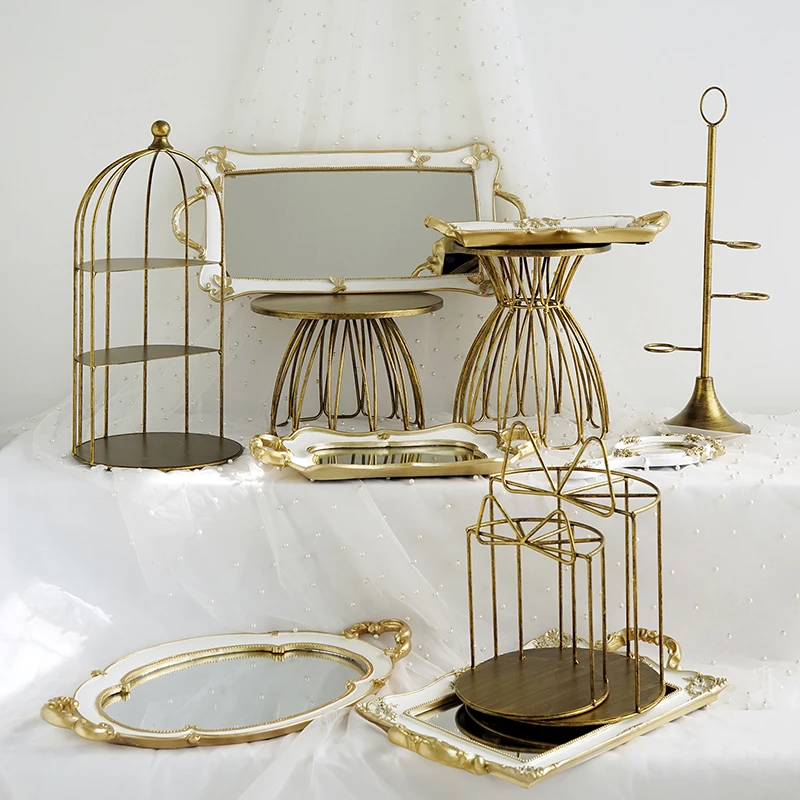 

Cake decorating stand high quality gold with black wedding cake tools for cup cake/fondant dessert table party supplier