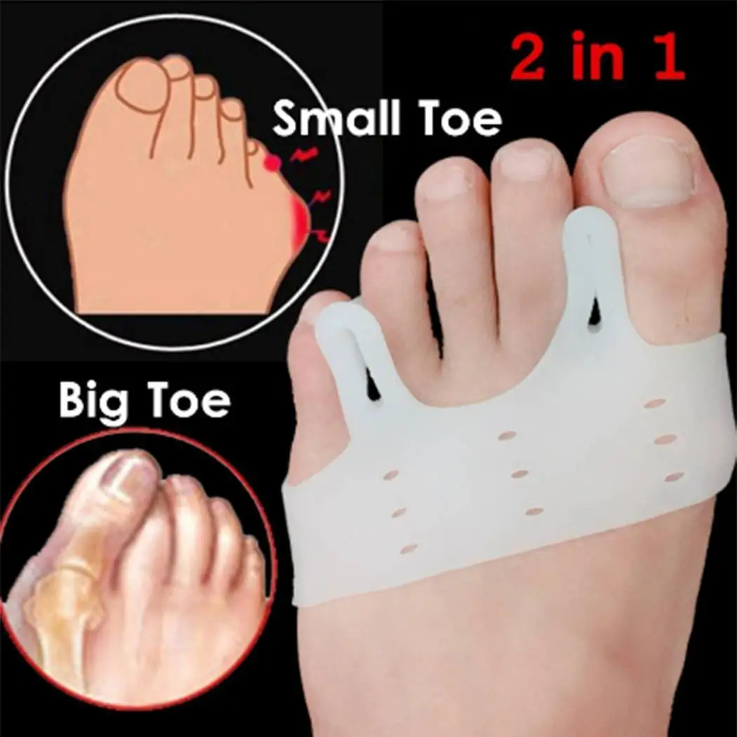 

Toes Corrector Relieve Bent Toes White Separator Silicone Pain Hallux Bunion Multifunctional Valgus Ivory Straighten