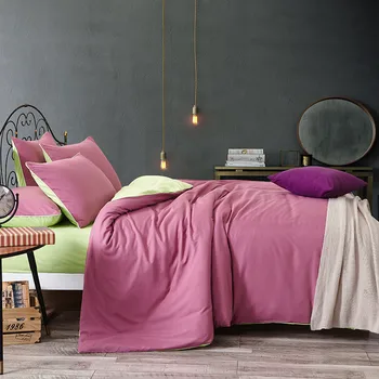 

SNMHome Textile long-staple cotton soft and comfortable solid color double bedding bed linen pillowcase quilt cover 30