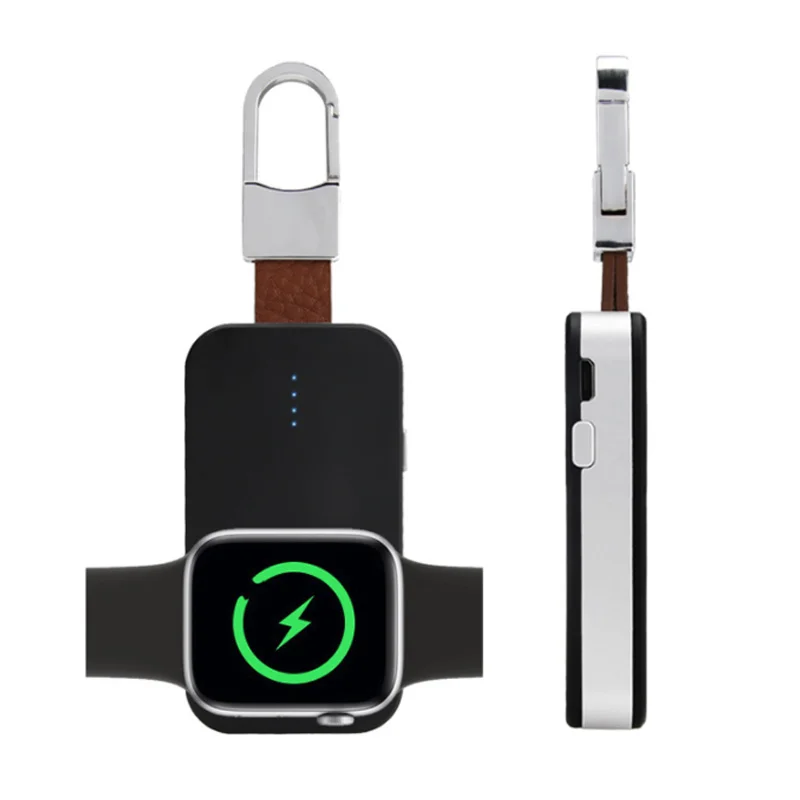 

QI Wireless Charger Power Bank for iWatch 1 2 3 4 Portable Mini Wireless Charger External Battery Pack Key Chain for Apple Watch