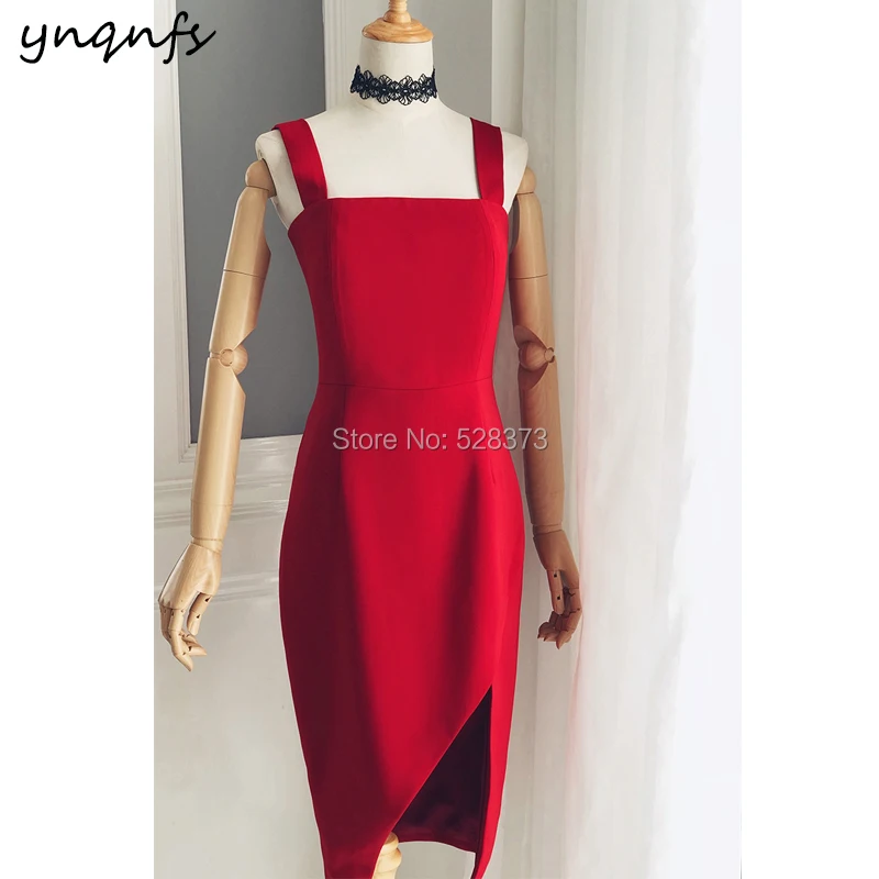 ynqnfs-m155-elegant-high-slit-satin-knee-length-red-bridesmaid-dresses-party-gown-wedding-guest-robe-soiree-2019