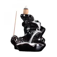 Ароматическая горелка с обратным потоком, держатель для благовоний с дымом и водопадом, держатель для благовоний с горной рекой, держатель для благовоний с обратным потоком, креативный домашний декор