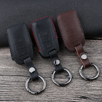 

Leather Remote Key Cover Case for V W Volkswagen Tiguan mk2 2017 2018 Magotan Passat B8 Polo Golf 4 5 6 7 mk7 mk6 Eos Scirocco