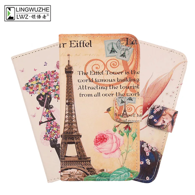 

For MLS MX 4G Case 5.2 inch Cute Leather Flip Wallet Cover Mobile Phone Case For MLS MX 4G Holster Funda