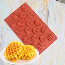 18 даже Круглая Решетка вафельная силиконовая форма для украшения торта шоколадный бисквит Фондант форма для выпечки аксессуары