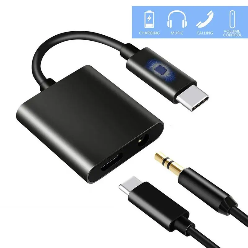 Type C/USB C Headphones Audio & Charger Cable Adapter Earphone Adapter