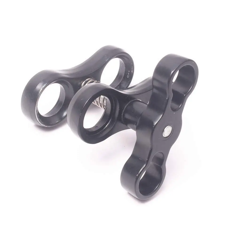 Aluminum CNC 1 inch Ball Butterfly Clip Diving Lights Arm Connected Accessories 360 Degree Clip Adapter Bracket Holder for Act