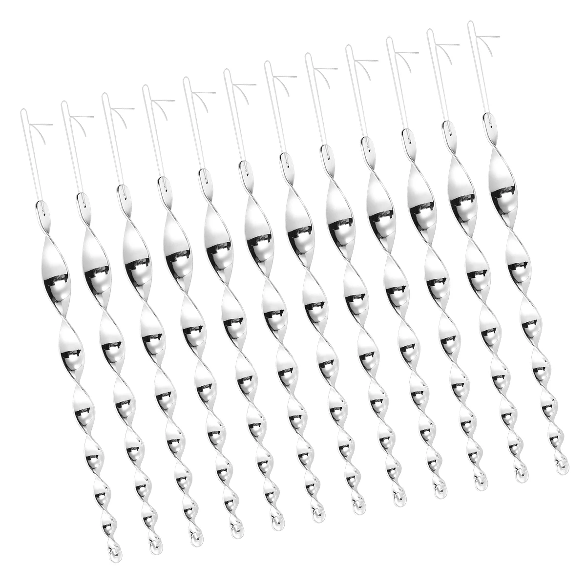 

12Pcs Bird Repellent Reflective Scare Rods Spiral Deterrent Control Device Garden Ornament with Bonus String Highly Effective