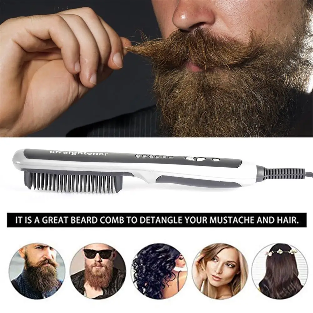 

Electric Comb Portable Men's Fast Beard Comb Women's Hair Straightener Multifunctional Hair Curler With Adjustable Temperature