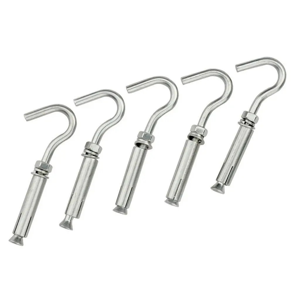 

CNIM Hot Pack of 5 M6 304 Stainless Steel Expansion Screw Open Cup Hook Archor Bolts