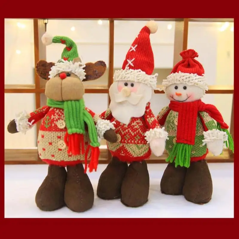 

Christmas Santa Snowman Elk Standing Dolls Xmas Decoration Kids Gift