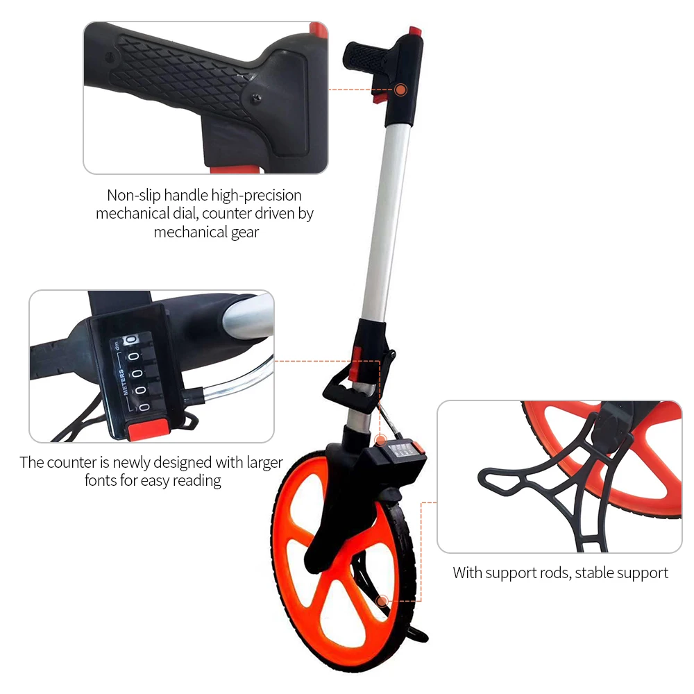 

318mm Collapsible Mechanical Distance Measuring Wheel Handheld Wheel Range Finder Distance Measuring Tool Machine