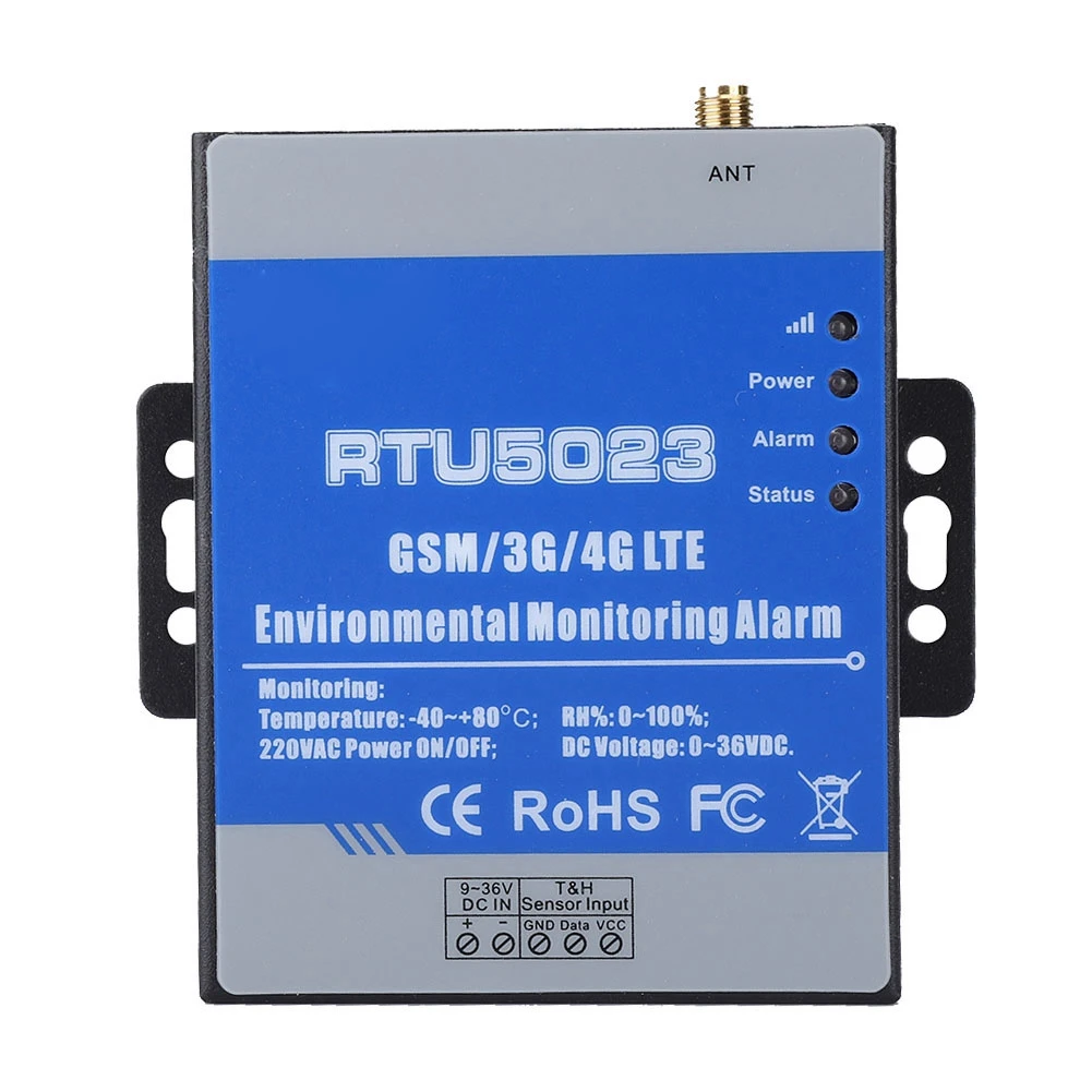 RTU5023 GSM Дистанционный детектор температуры и влажности сигнализация Поддержка