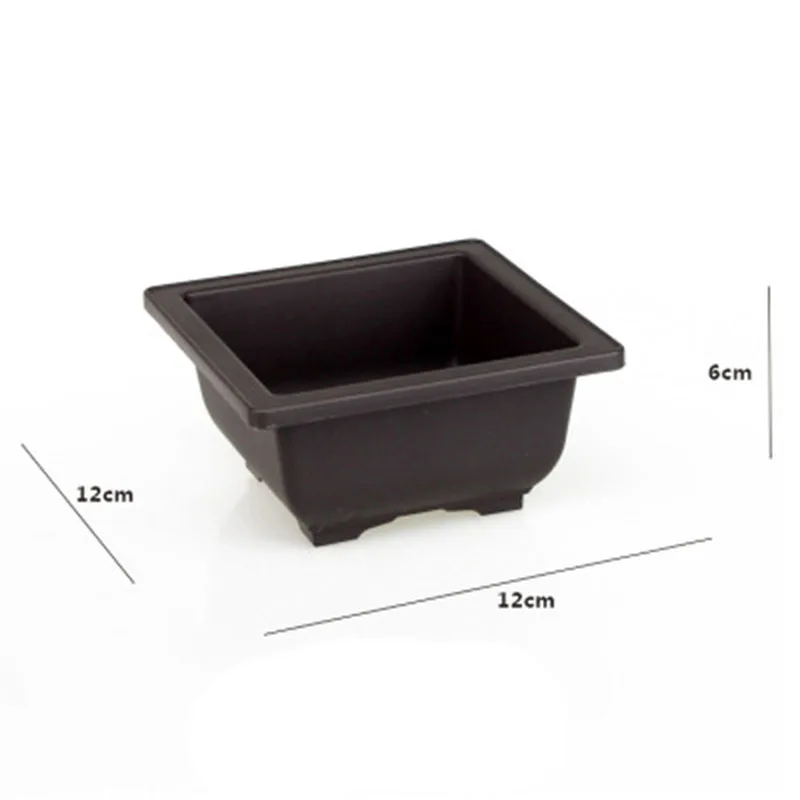 

1PC Flower Pot Balcony Square Flower Bonsai Bowl Nursery Basin pots Planter Imitation Plastic Rectangle Flower Pots