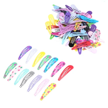 

100pcs Hair Pins Cute Decorative Printing Hair Accessories Bobby Pin Barrette Hair Clips for Children Girls Kids