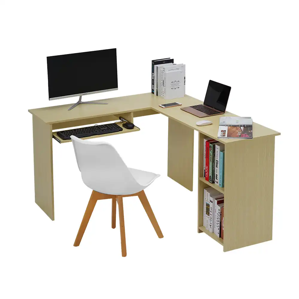 Large Home Office Desk L Shaped Computer Desk With Sliding