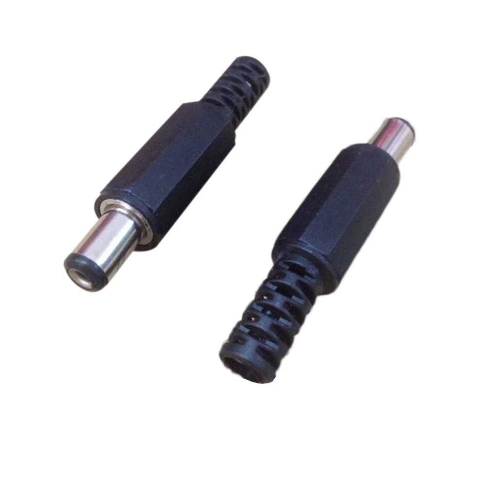 

10pcs/lot DC Power Connect Jacks 5.5 x 2.1mm Male Solder DC Power Barrel Tip Plug Jack Straight Connectors